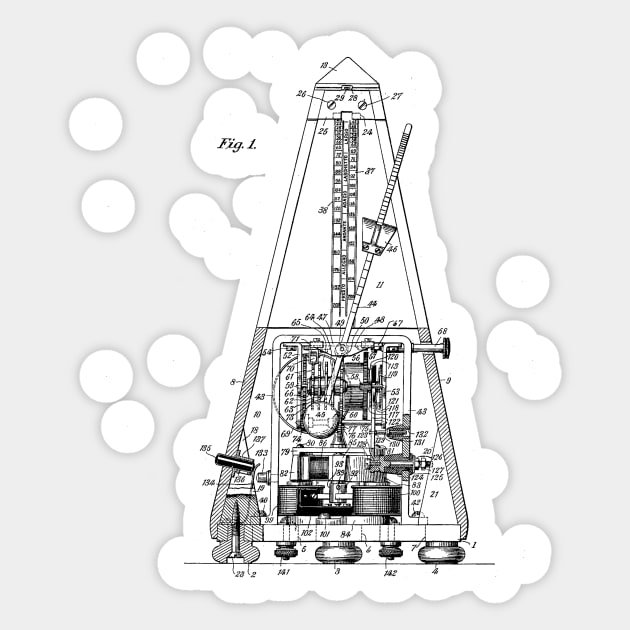 United States Office Patent - Electric Metronome E.K.Adams Sticker by Quentin1984